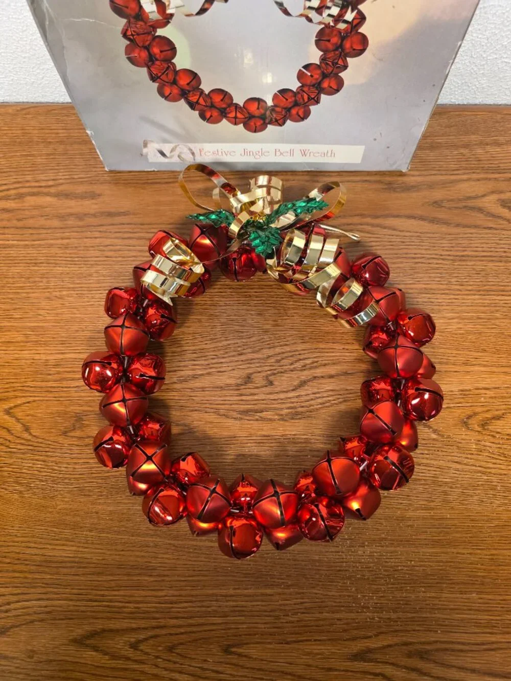 Seasonal Decor Christmas Festive Jingle Bell Wreath 12